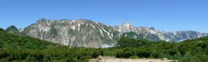 白馬三山と不帰ノ嶮　八方尾根から