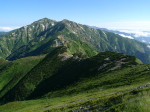 唐松岳までの縦走路