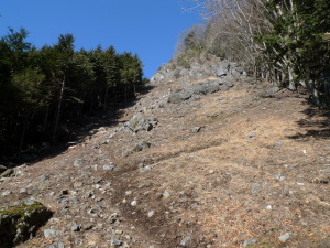 日向沢ノ峰への登り